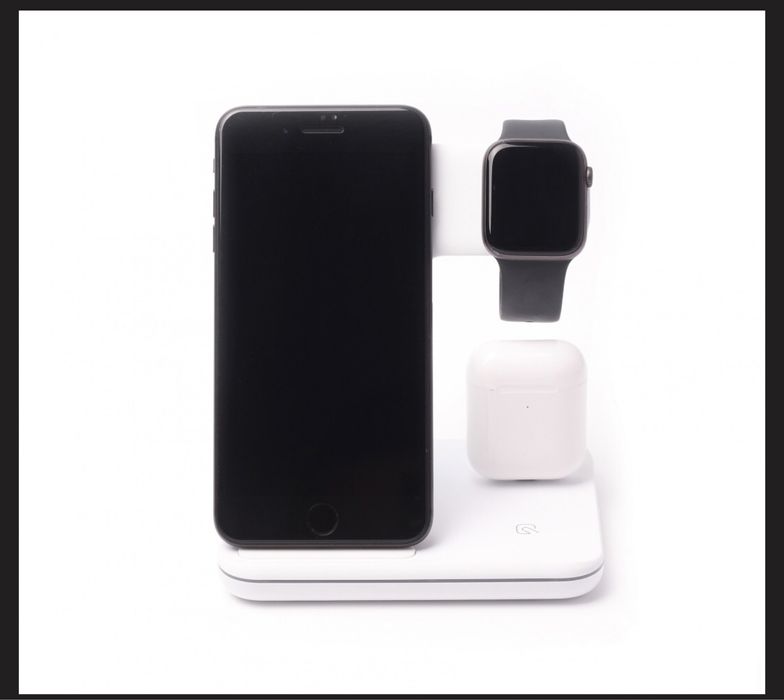 Зарядка Grand 3в1 для iPhone, Apple Watch, AirPods (Біла)