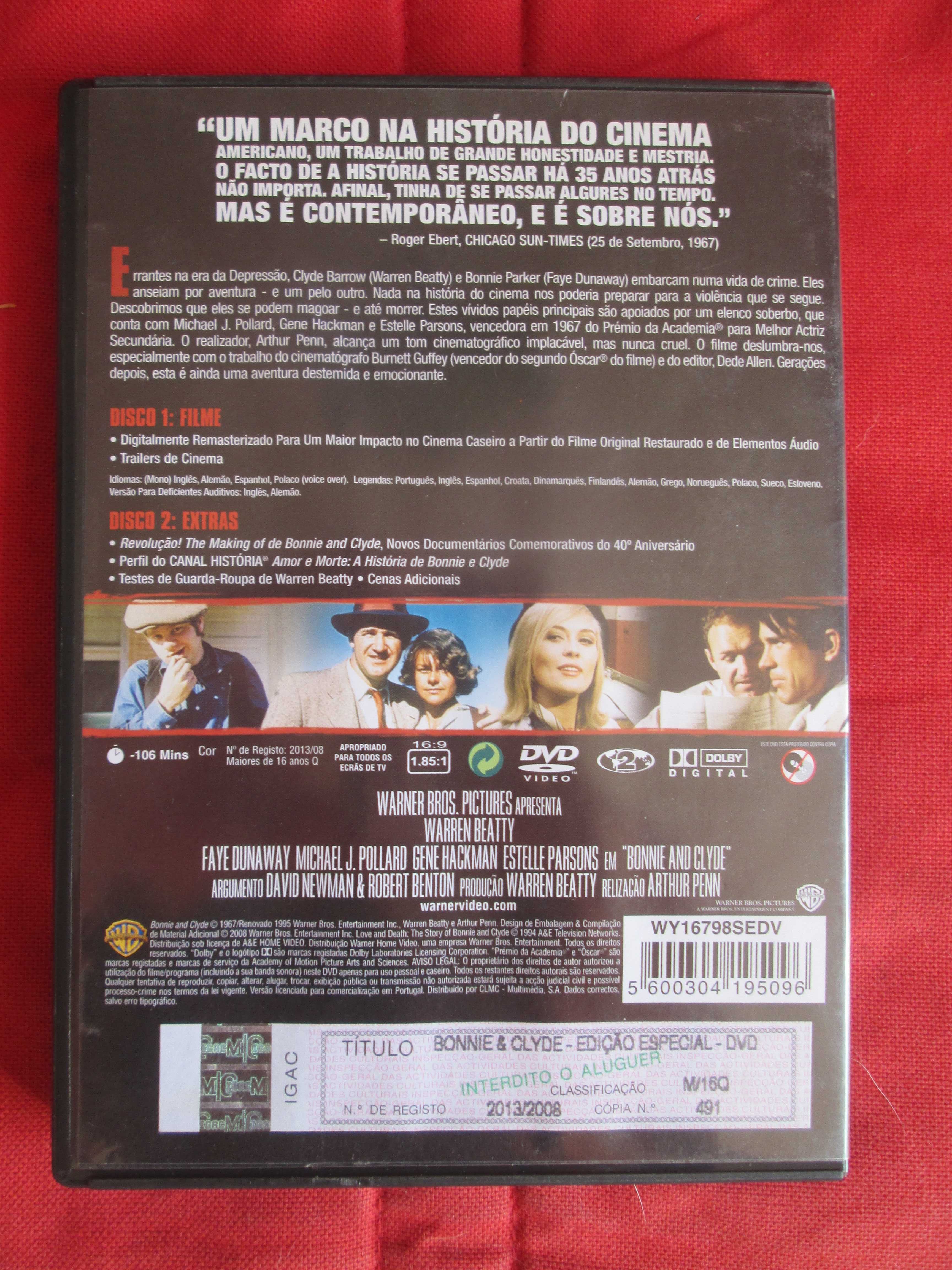 Bonnie e Clyde, Faye Dunaway, Gene Hackman, Warren Beatty (ed. Esp.)