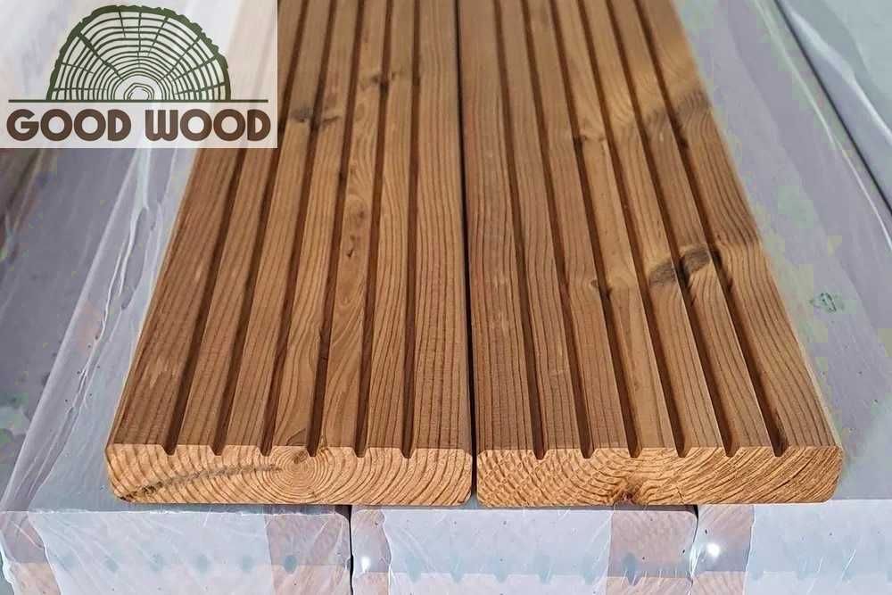 Deski tarasowe 26x116 mm termo sosna deska thermo Gładka Ryflowana