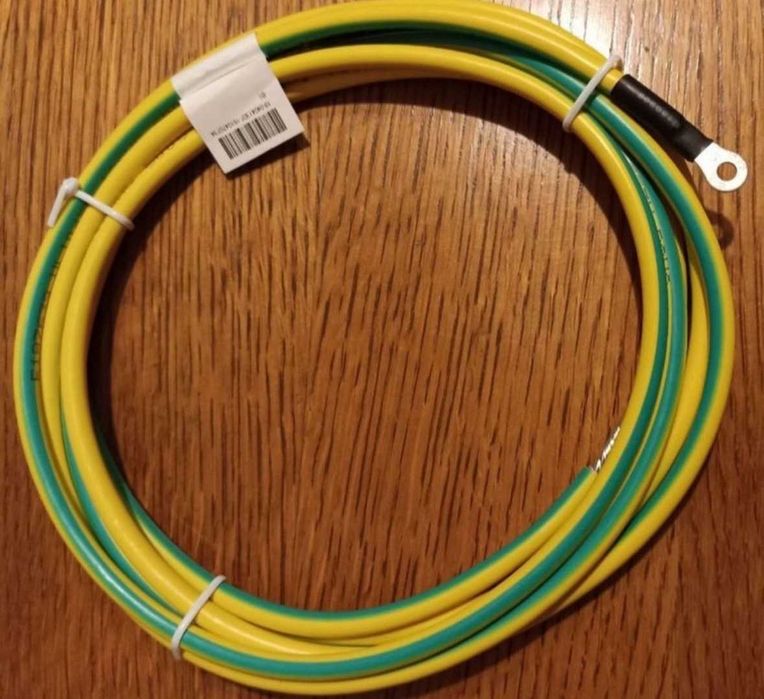żółto-zielony ochronny PE dł.3m przekrój: 12AWG, 3,3 mm²