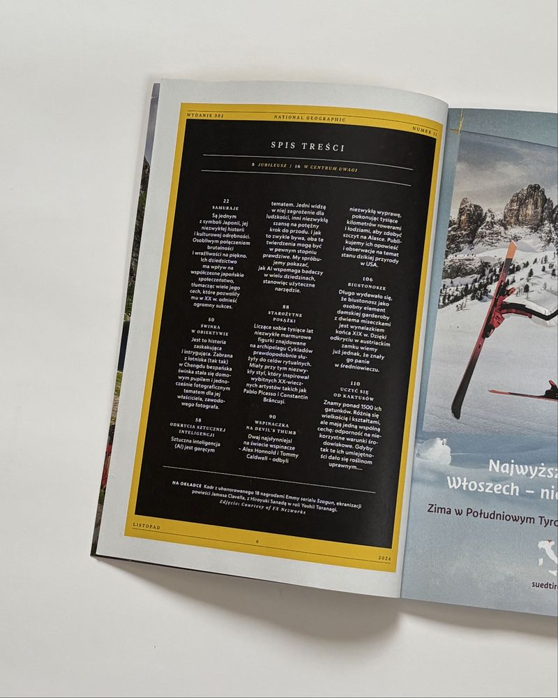 Magazyn National Geographic Polska Samuraje Listopad 2024