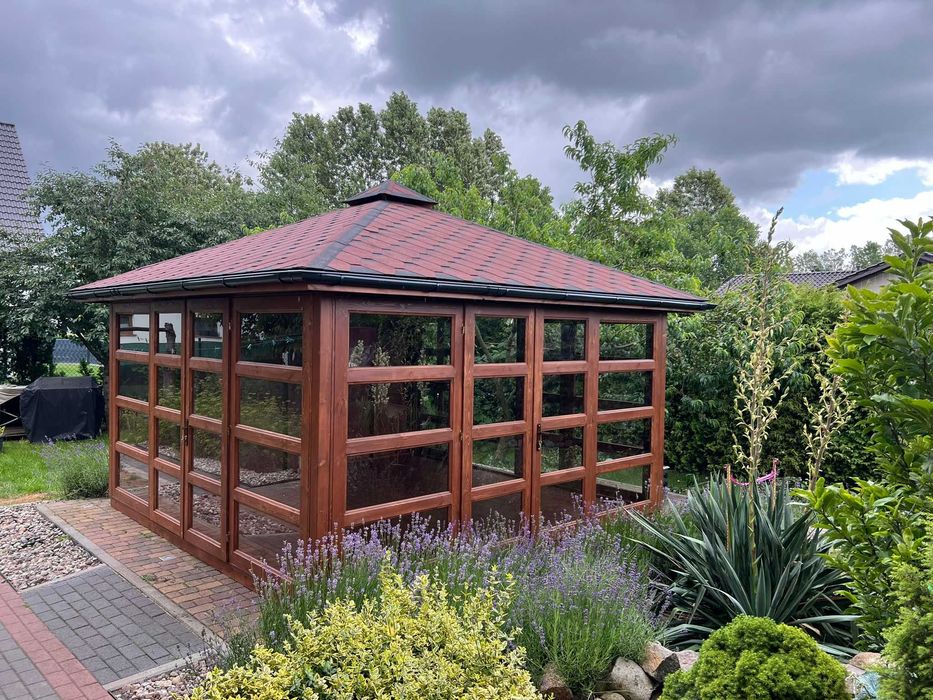 DOMEK SZKLANY 4x4 ALTANA SZKLANA 4x4 altana 5x5 sauna jacuzzi MDN10B