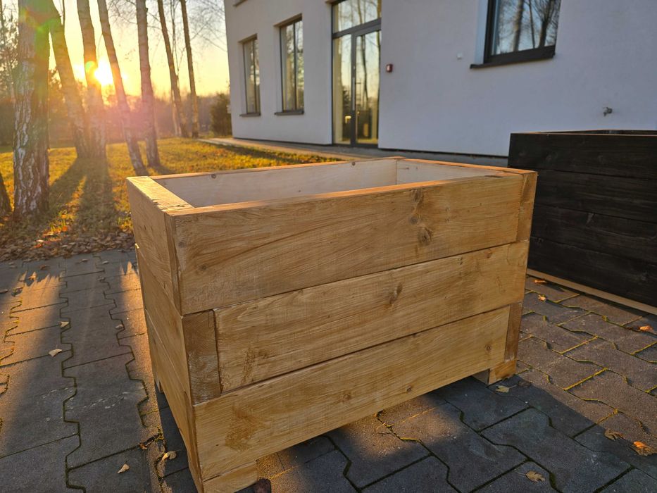 Donica drewniana 40x70 Solidna Gruba Duża