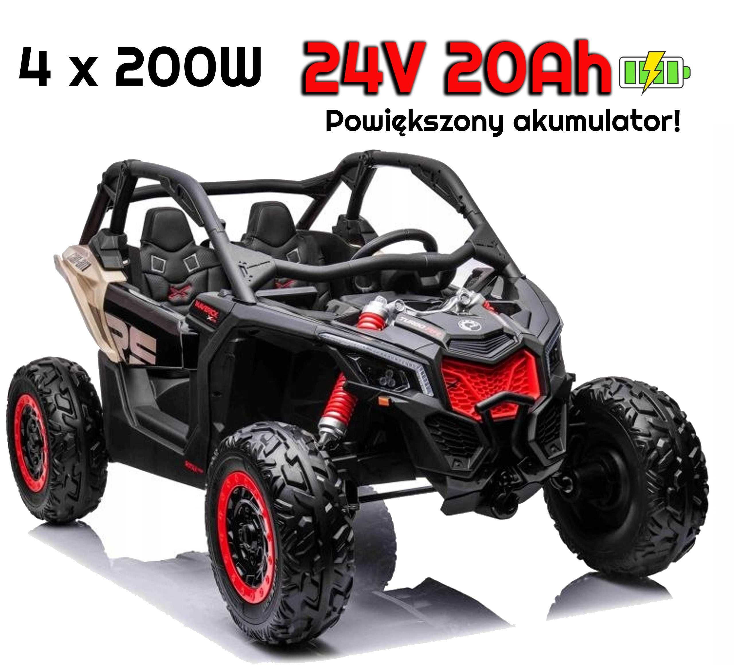 Autko JEEP CANAM MAVERICK 4x200W akumulator 24V 20AH dla dzieci