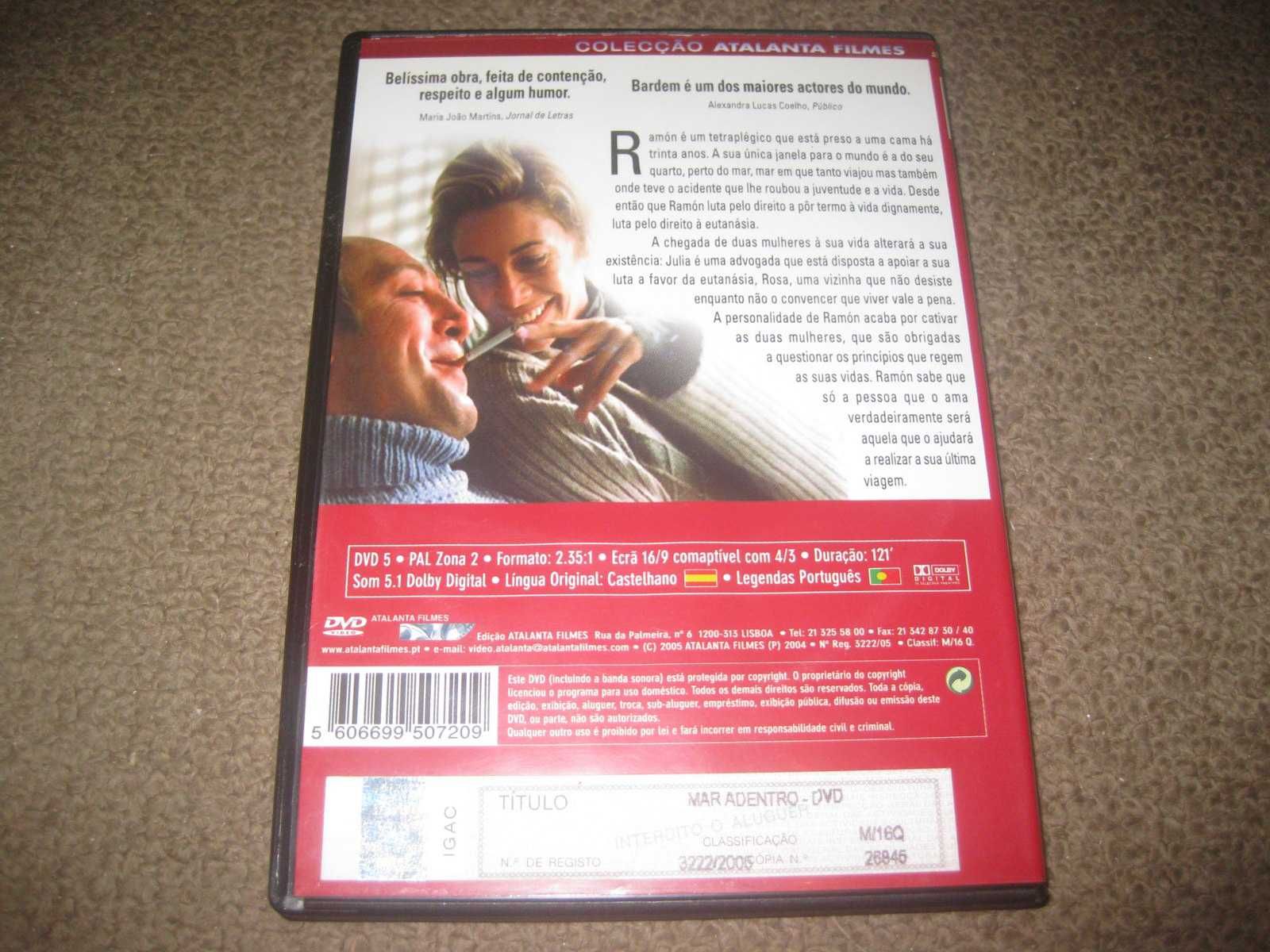 DVD "Mar Adentro" com Javier Bardem
