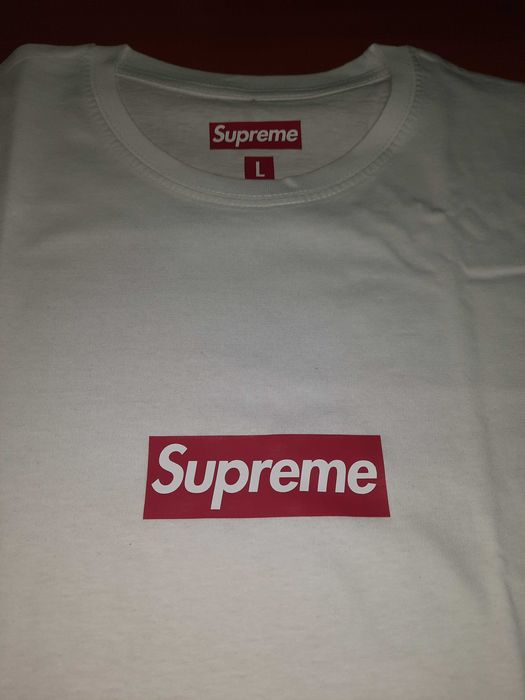 Biala koszulka Supreme L --- nowa bez metek