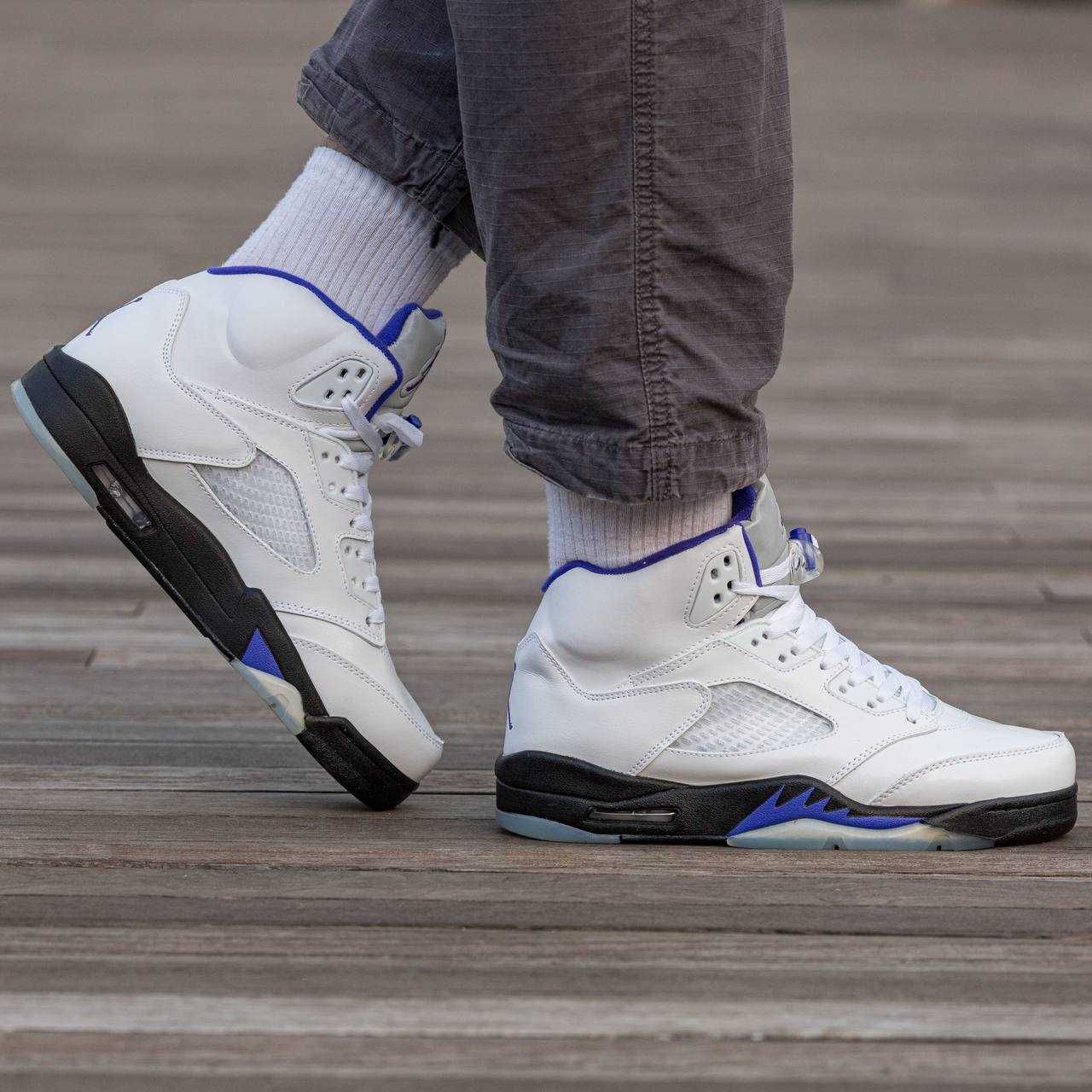 Meskie buty AJ Retro 5 White\Purple obuwie meskie 40-46