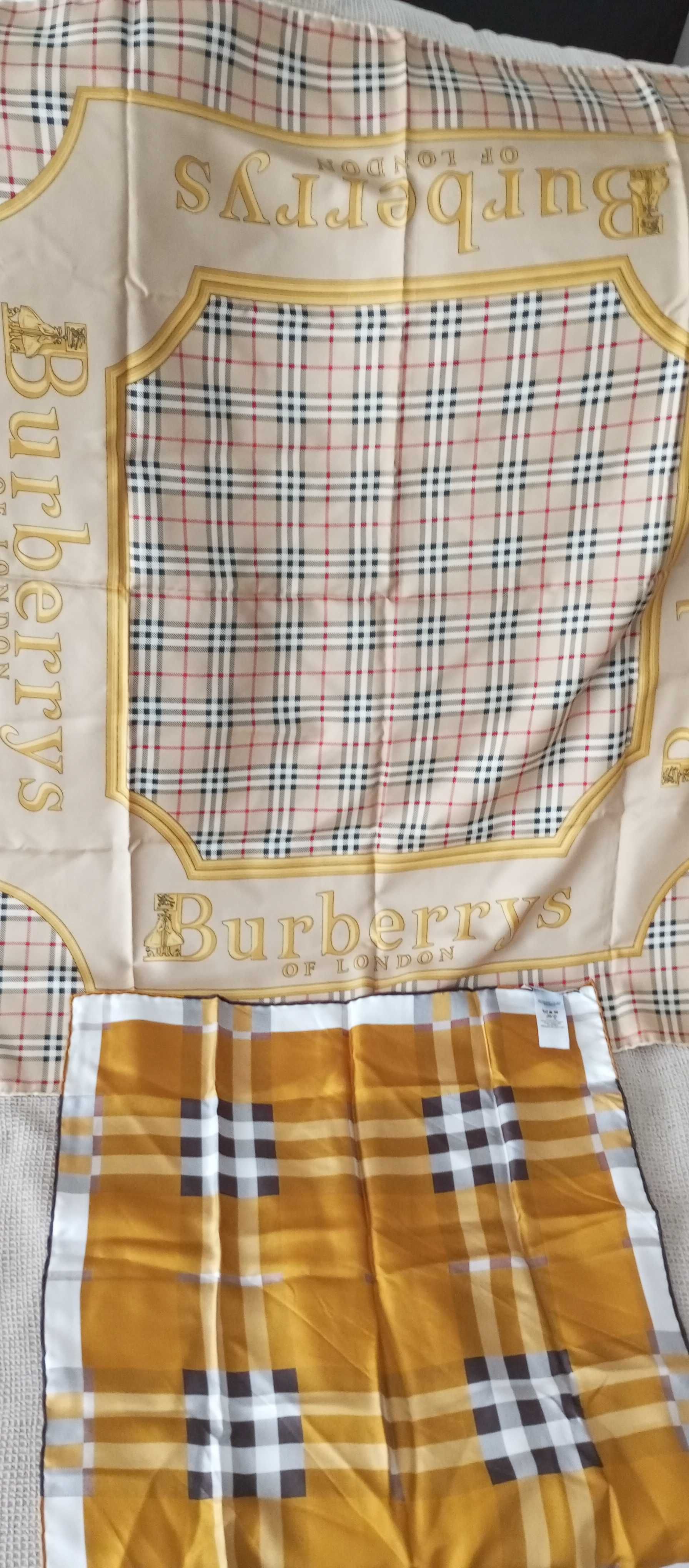 lenços em seda Burberry