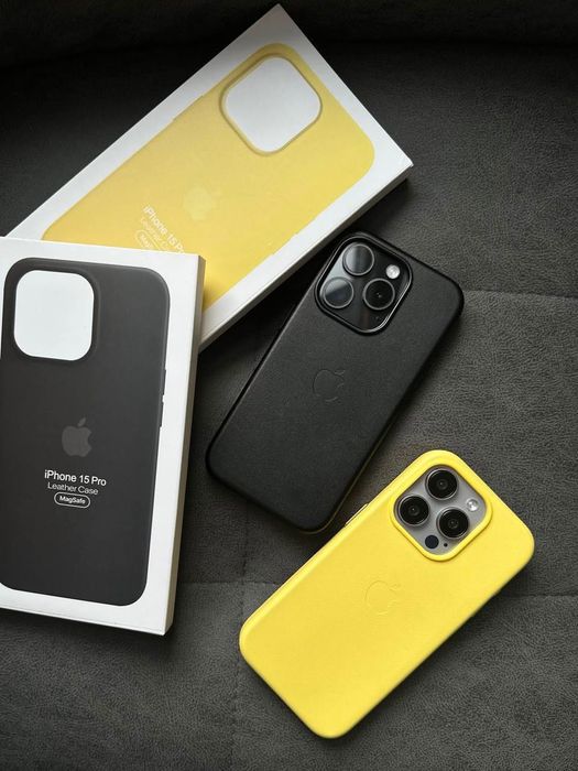 Шкіряний чохол з MagSafe для iPhone 15 Pro | Чехол на Айфон 15 Про