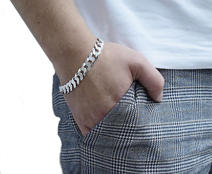 Srebrna Bransoleta PANCERKA 10,50 mm  GRAWER GRATIS