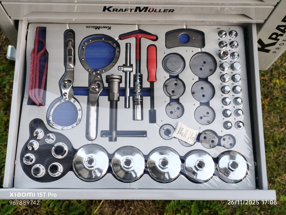 Carrinho de ferramentas Kraft Muller 8 gavetas 8 cheias