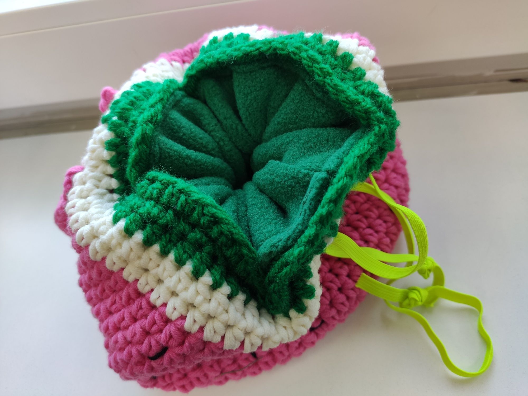 Woreczek na magnezję, śmieszny worek na magnezję Handmade, arbuz