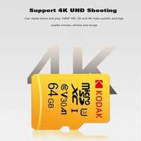 Micro sd Adata Kodak 64 Гб V30 U3 карта памяти для 4К видео