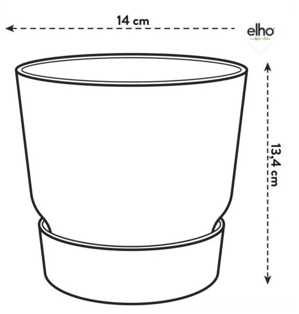 Горщик вазон з піддоном кашпо elho greenville vibes fold round