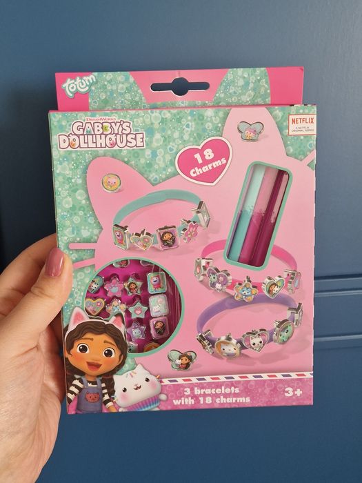Zestaw bransoletek DIY dla dziewczynki koci domek Gabi nowe