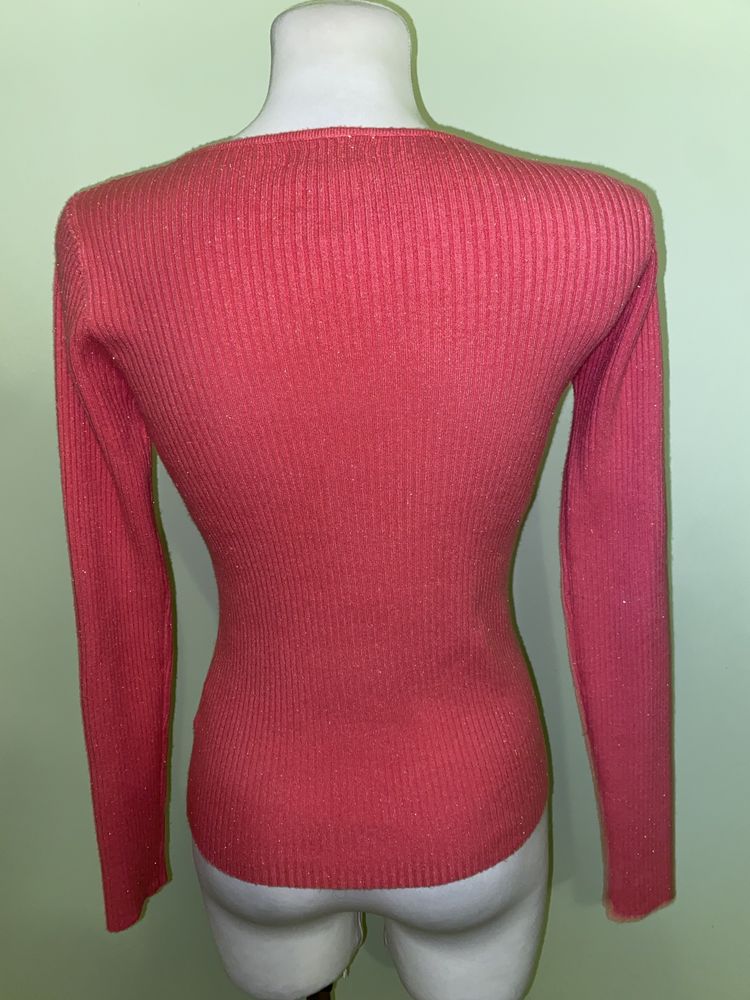 Sweter różowy elegancki S/M