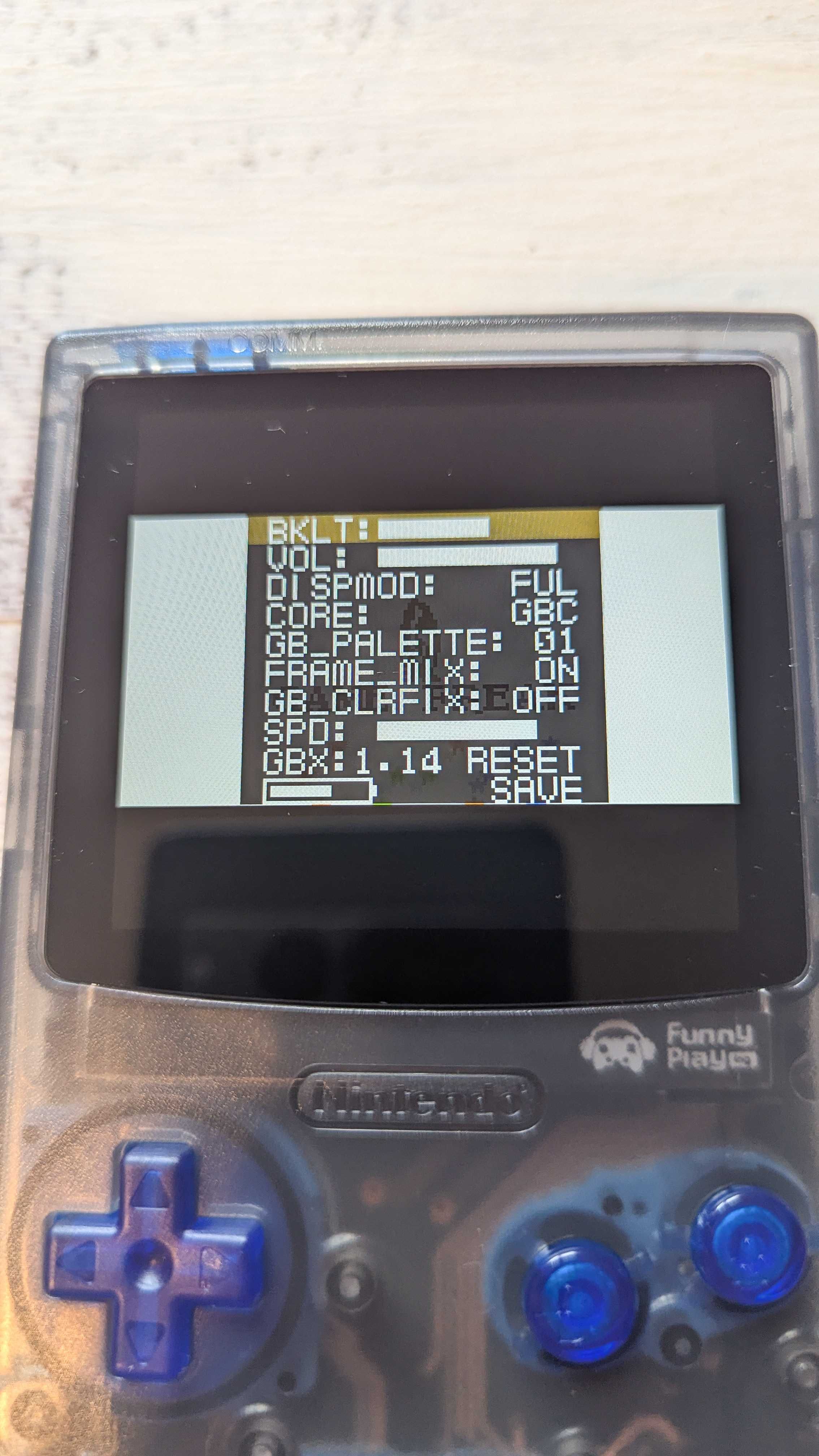 Retro konsola FPGBC FPGA FunnyPlaying laminowany IPS - GB i GBC