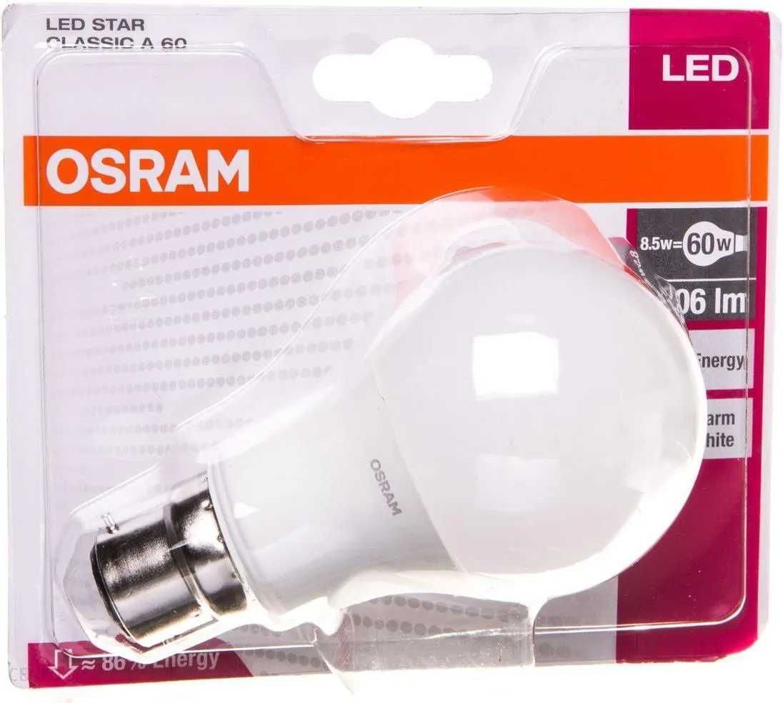 Żarówka OSRAM led star CLASSSC A60 B22d  9W  kpl 6 szt.
