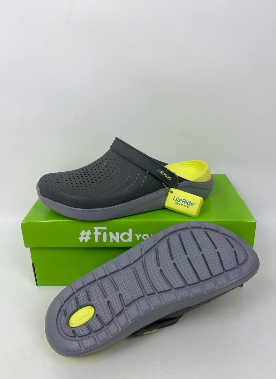 Крокс Crocs LiteRide Grey/LightGreen для мужчин и женщин