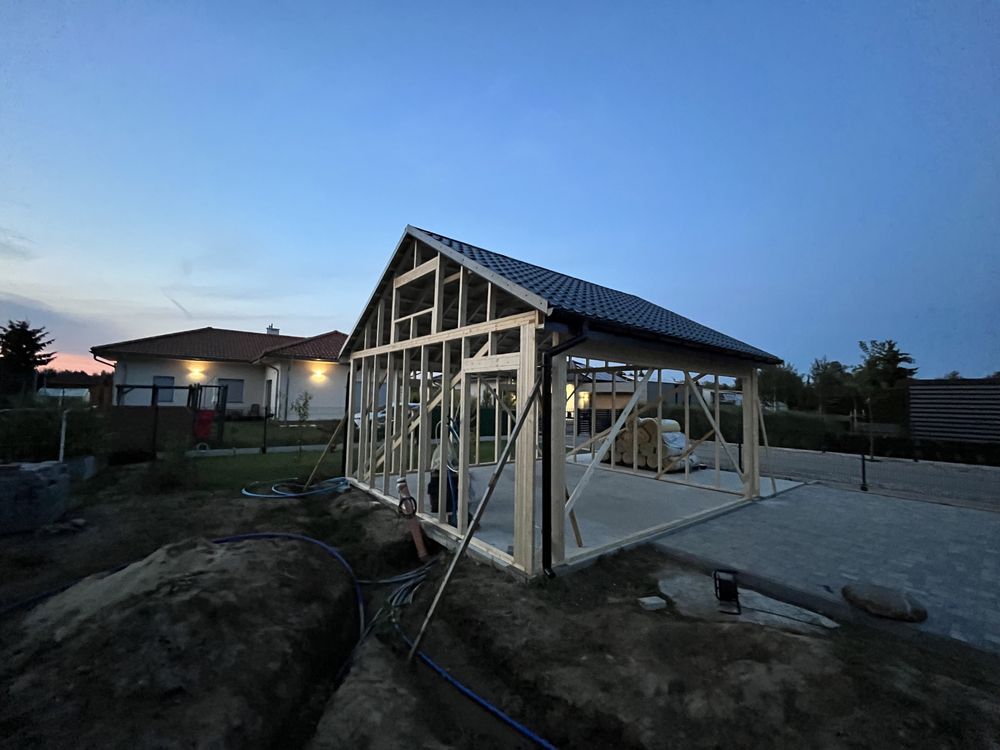 Konstrukcja domek narzedziowy, garaż, domek letniskowy caloroczny
