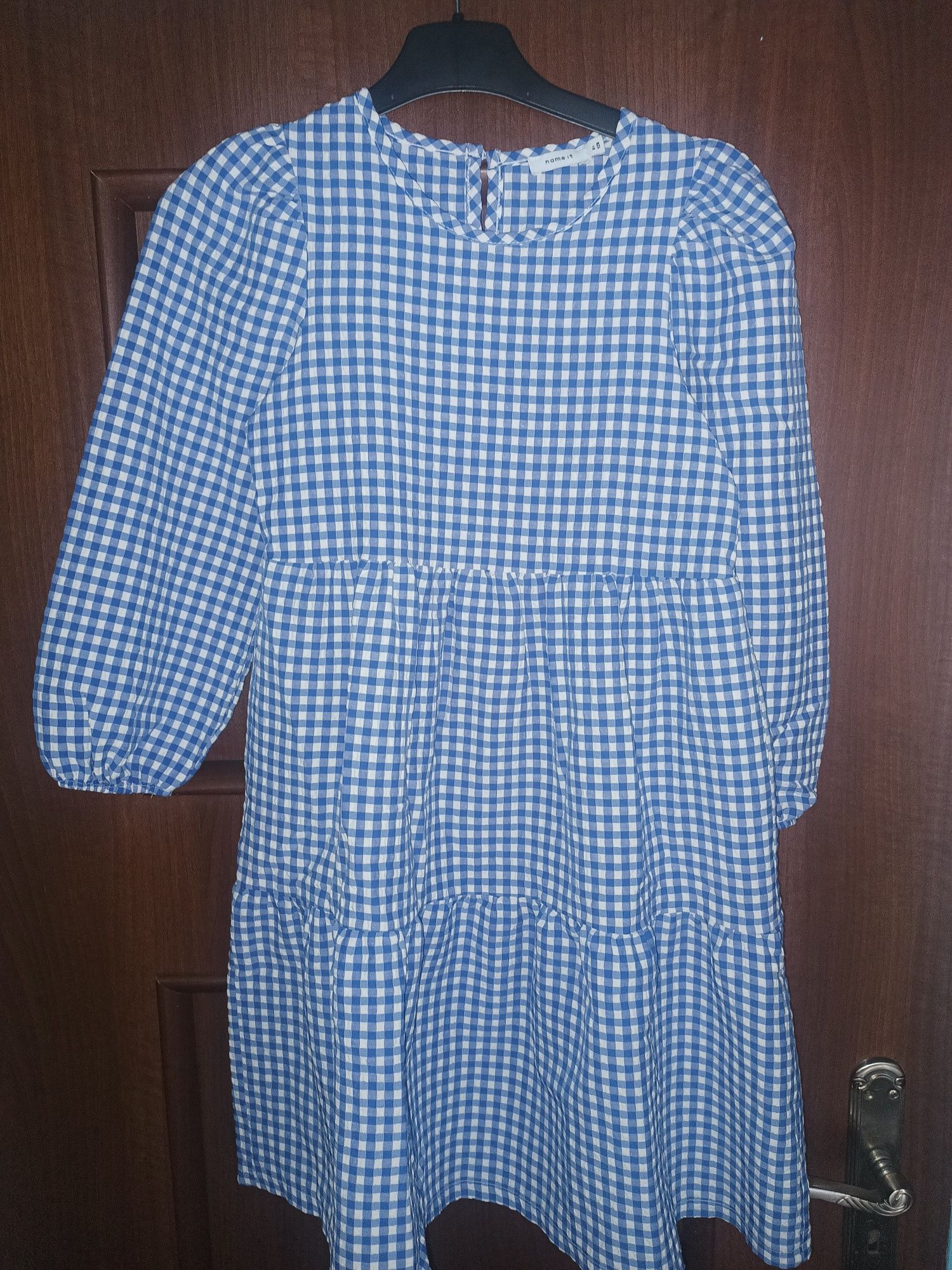 Piękna modna sukienka w kratkę Name IT jak nowa