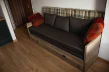 Łóżko rozkładane Malcolm 80-160x200 (Black Red White / BRW)