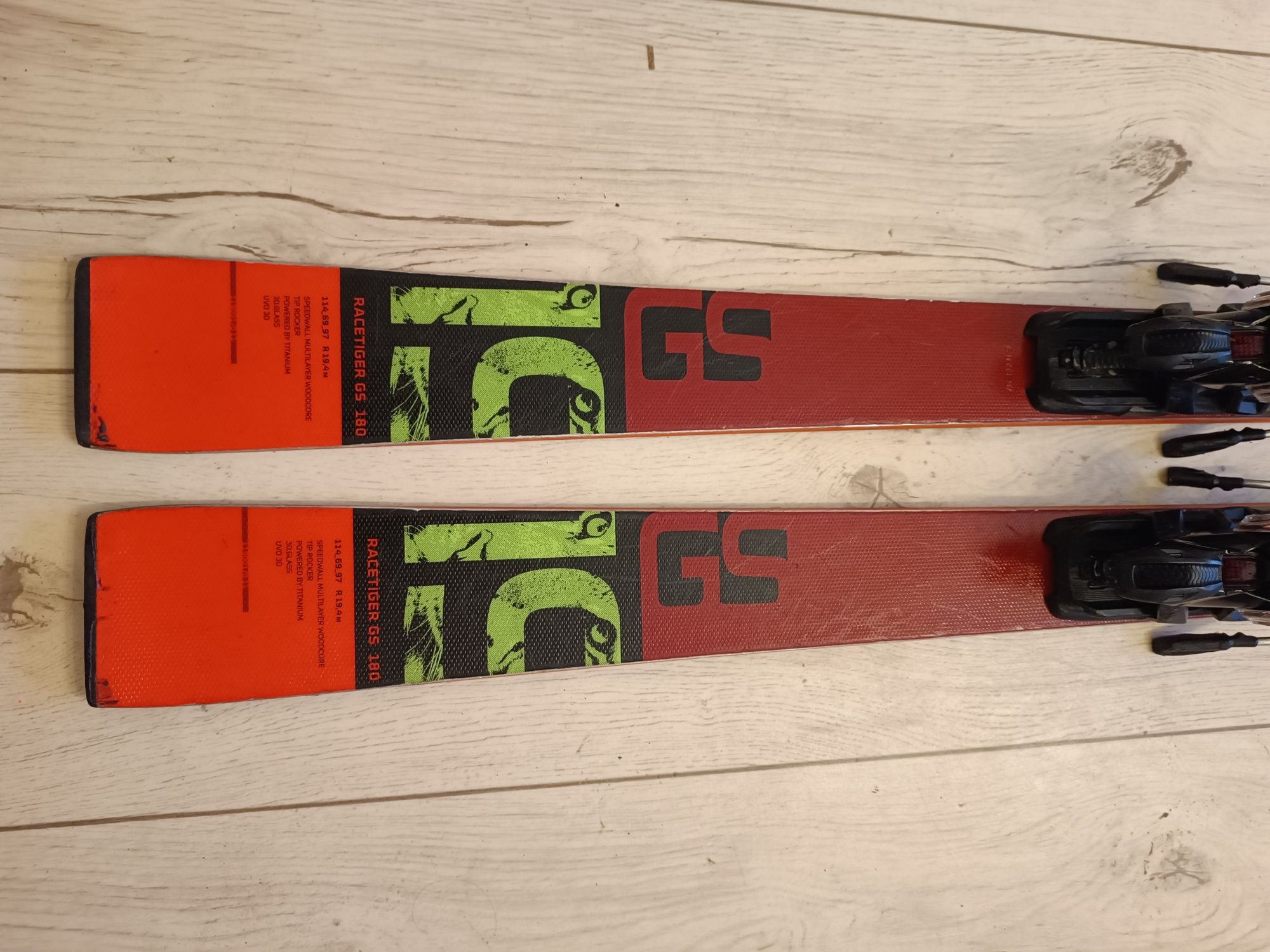 Narty Volkl GS RaceTiger 180 cm + Wiązania Marker 12