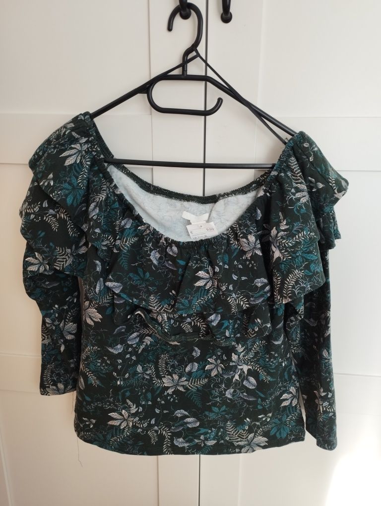 Bawełniana bluzka floral XL H&M