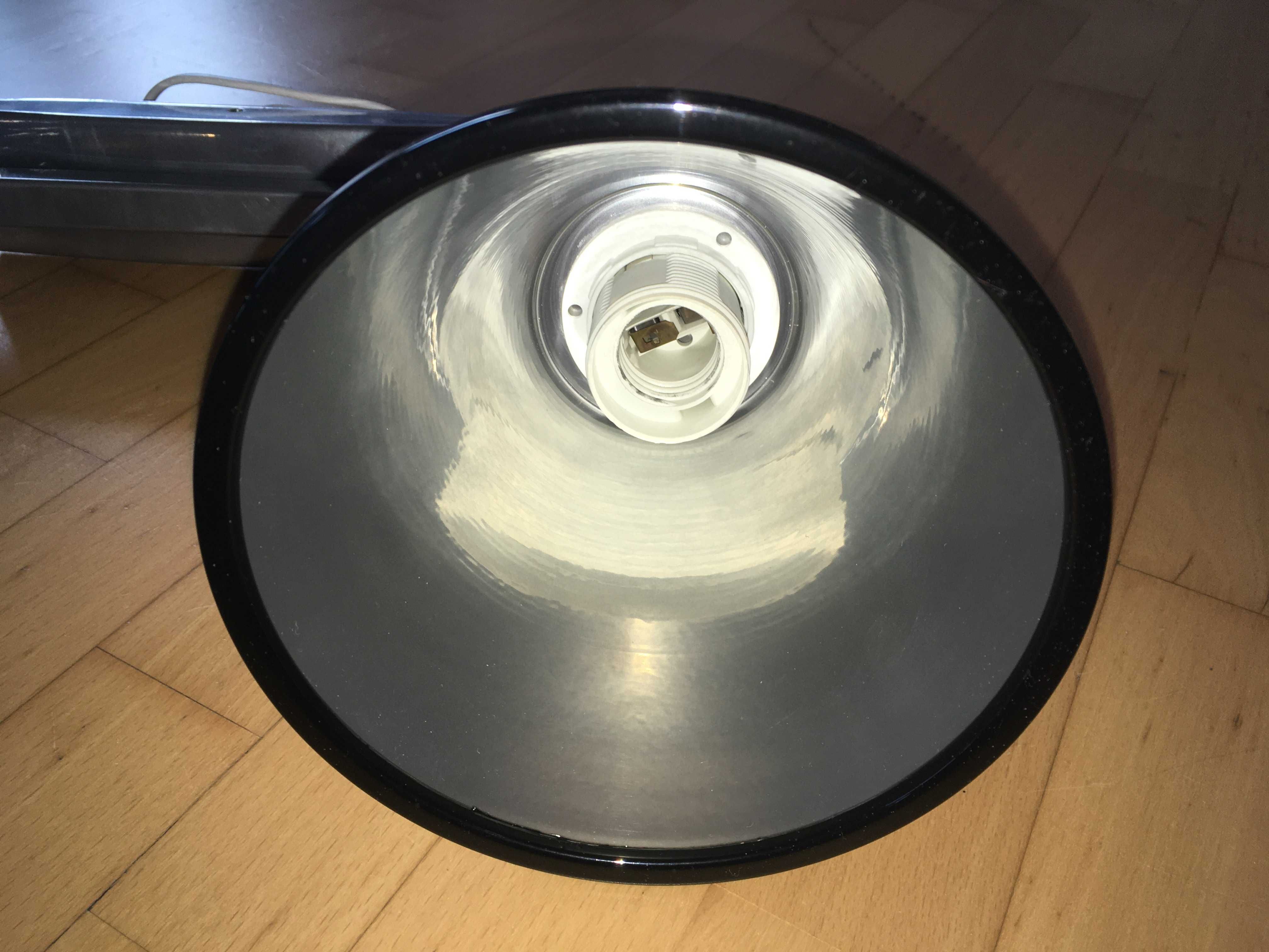 Lampa sufitowa nowoczesna, ruchome srebrne klosze metal