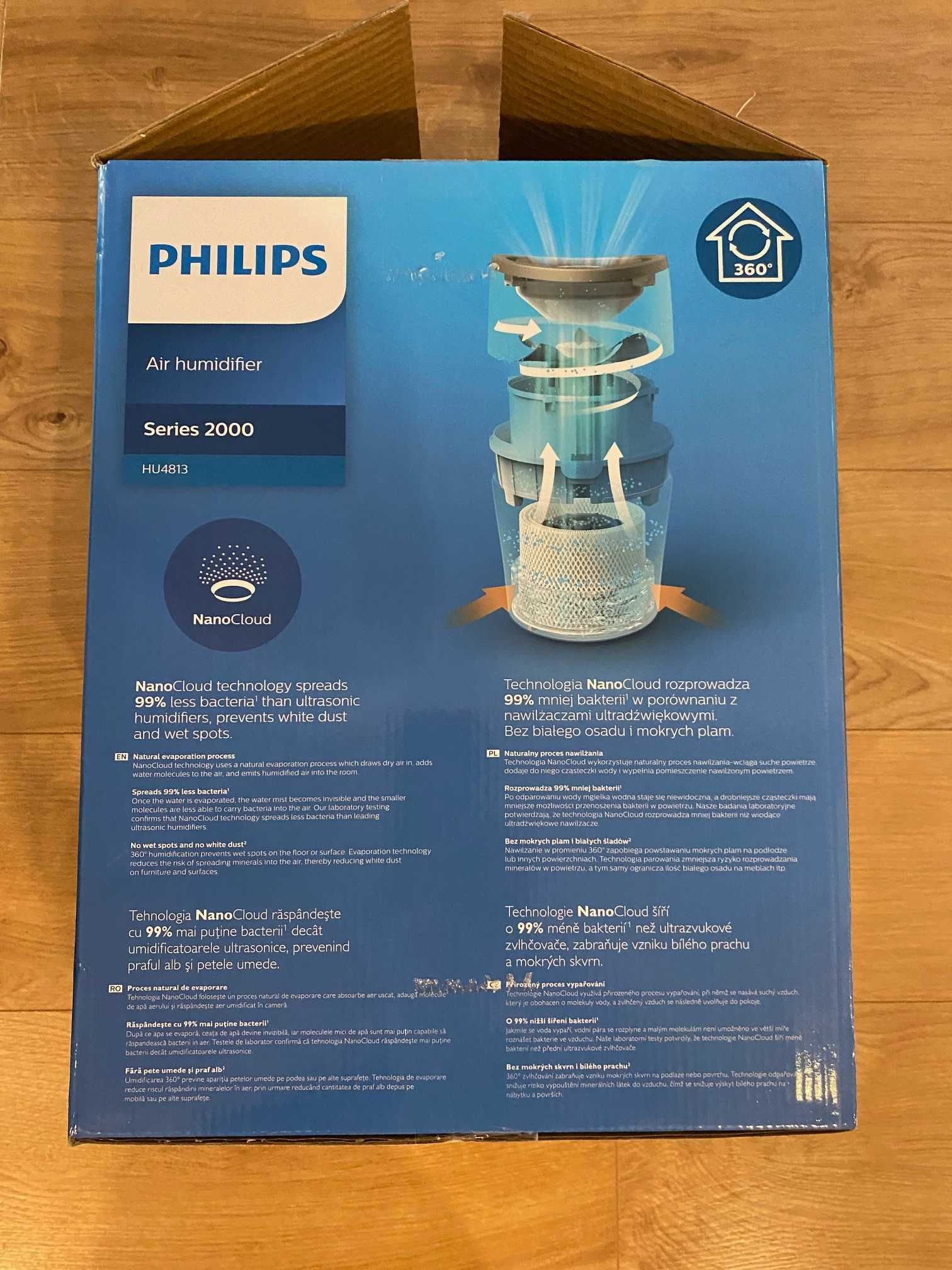 Nawilżacz powietrza  PHILIPS HU4813/10 seria 2000 STAN IDEALNY