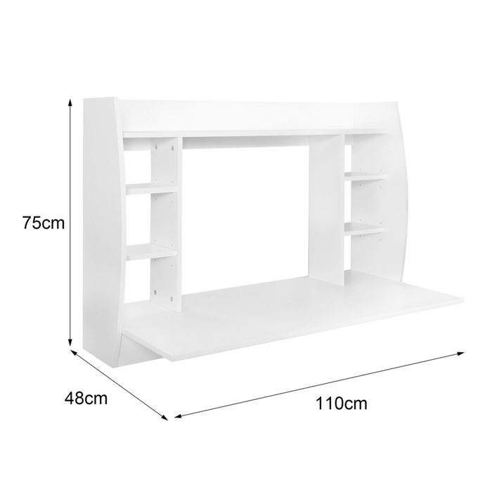 Biurko do gabinetu nowoczesne białe 110 cm Nowe Stołek Gratis