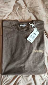 Wrangler brązowy t-shirt rozm L XL