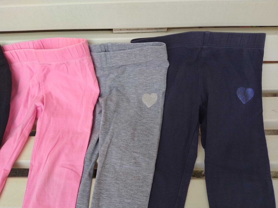 Calças de algodão para menina - Chicco e H&M - Tamanho 2 anos - 92 cm