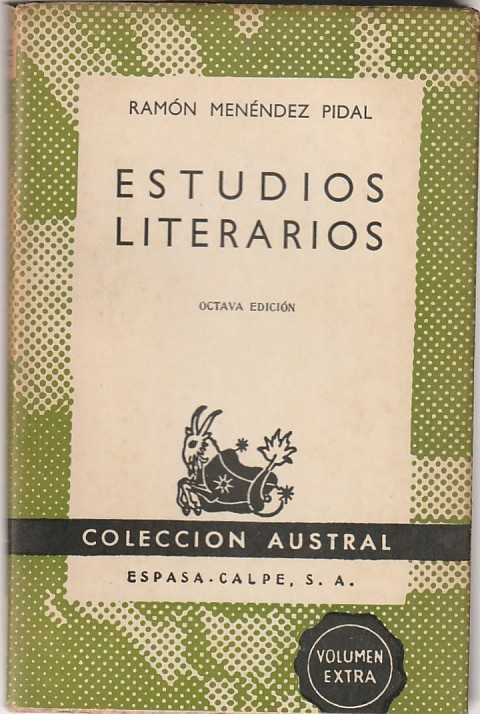 Estudios literarios-Ramón Menéndez Pidal-Espasa-Calpe