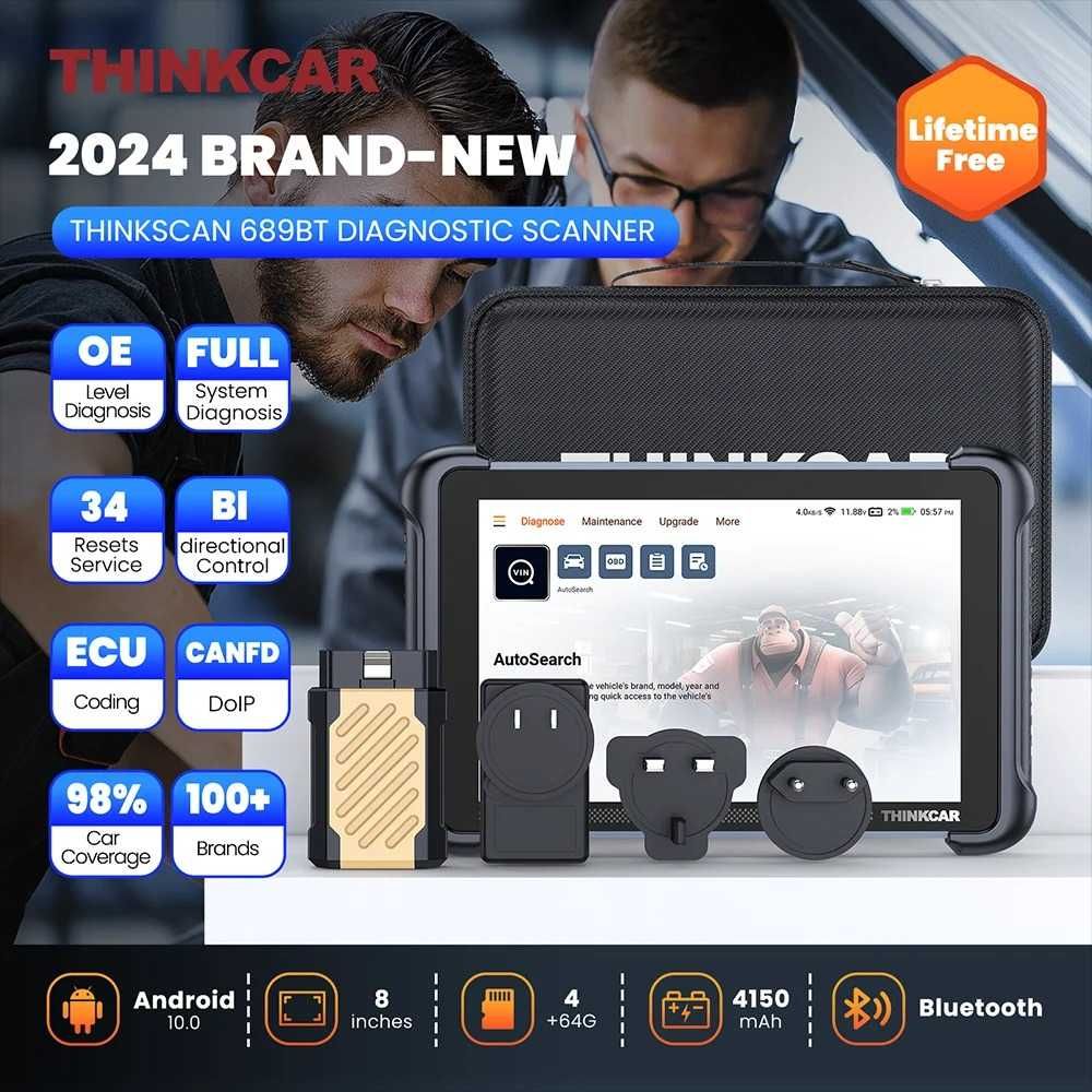 Máq. Diagnostico Auto  THINKCAR  689BT atualização grátis para sempre