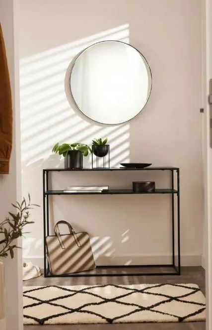 Konsola industrialna loft liverno metal czarna