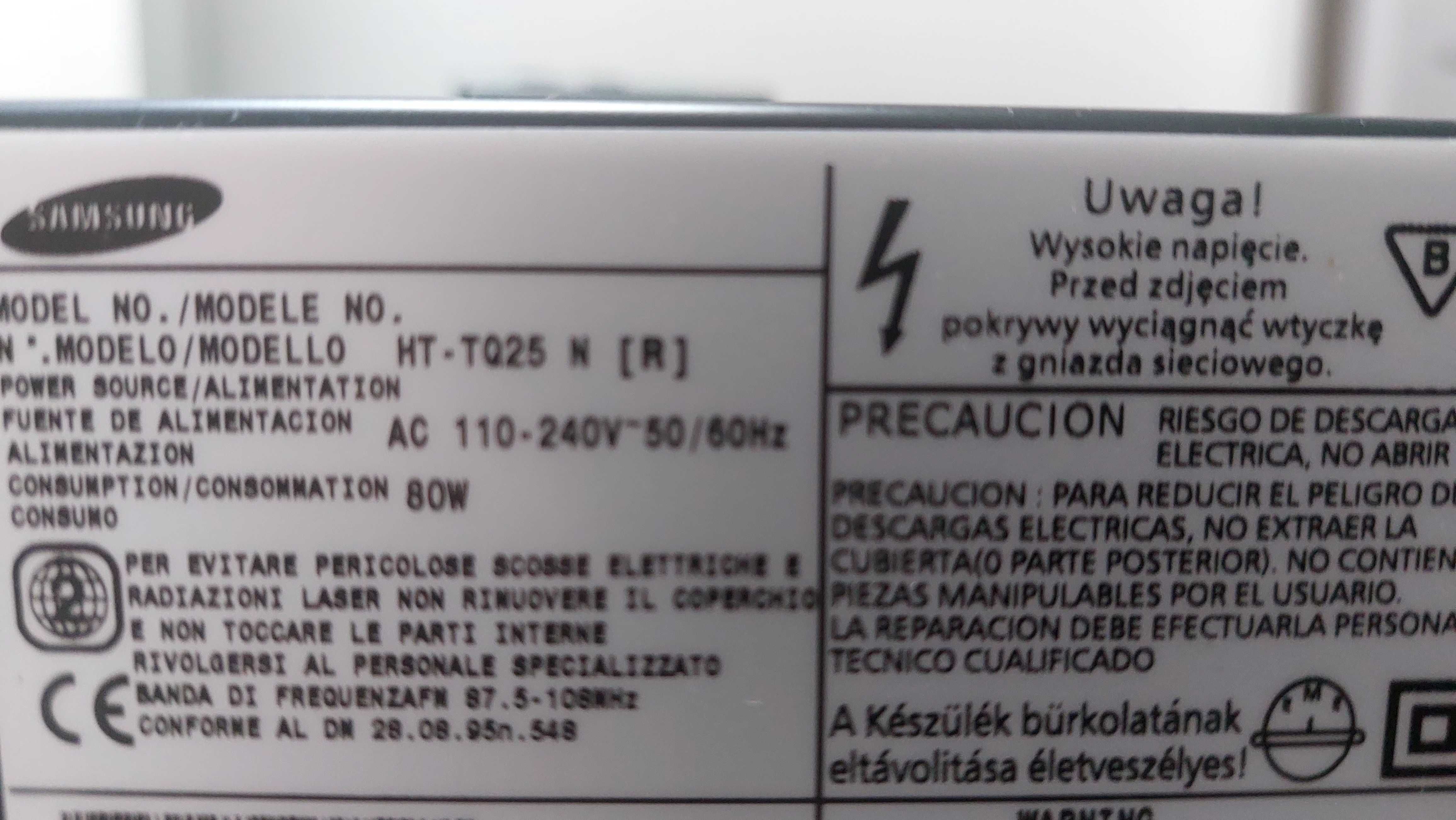 Kino domowe Samsung HT-TQ25