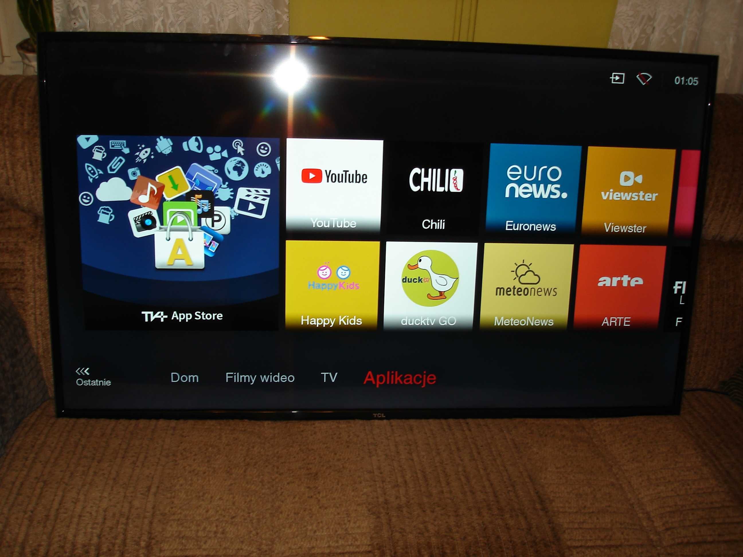 Telewizor SMART LED 55"  TCL 4K UHD Netflix WIFI dvb-t2