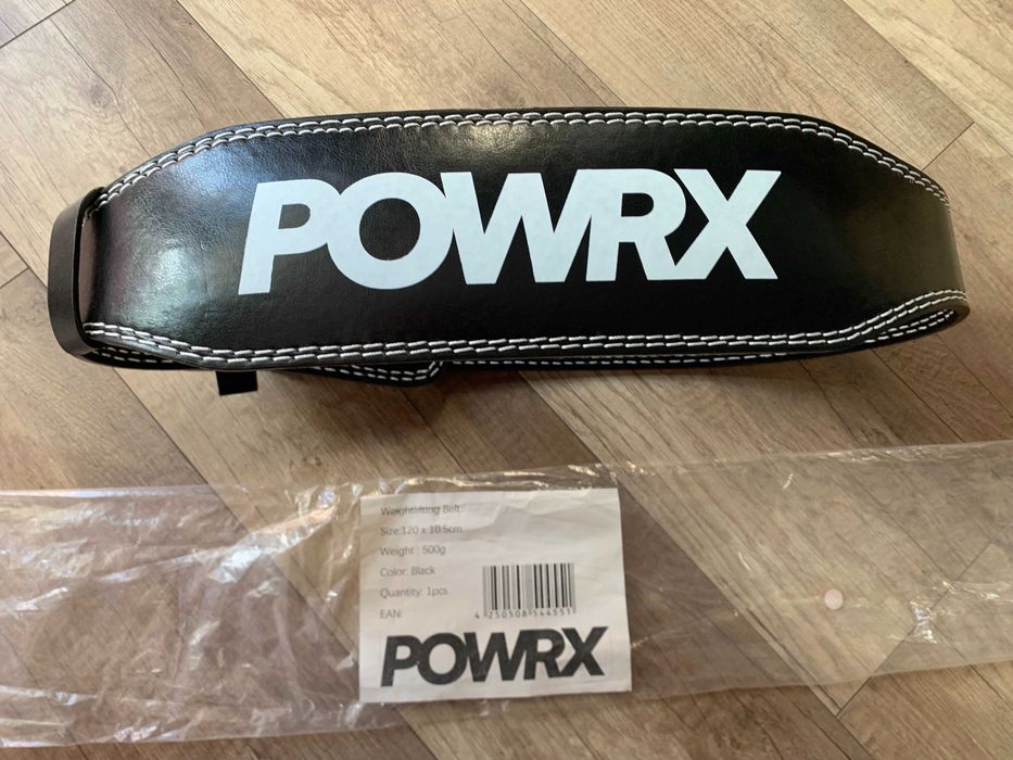 Pas kulturystyczny POWRX do ćwiczeń treningowy siłownia skórzany NOWY