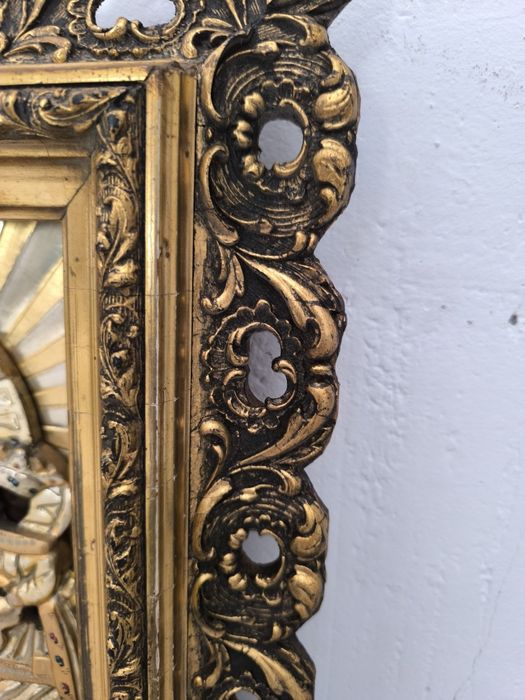 Piękna stara oryginalna XIX wieczna ikona Matki boskiej częstochowskie