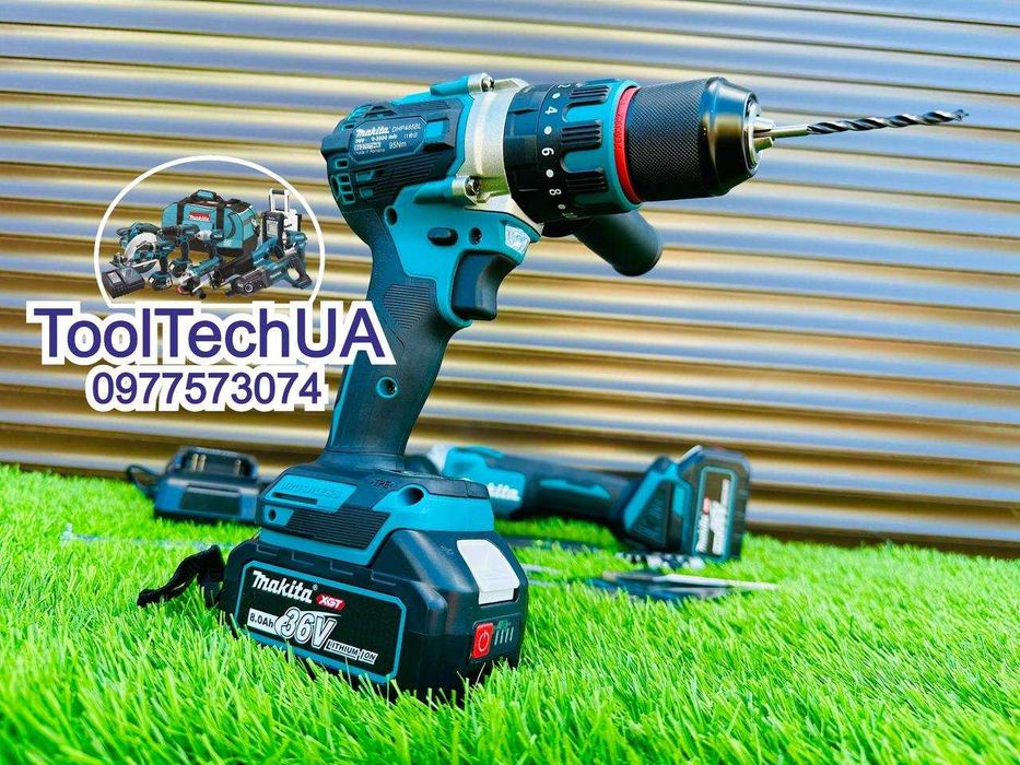 Набор Makita 2/1 Акумуляторний Шуруповерт DHP485XGT Болгарка DGA504XGT