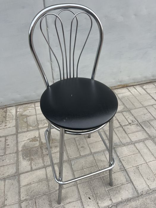 Стул барный хромированый