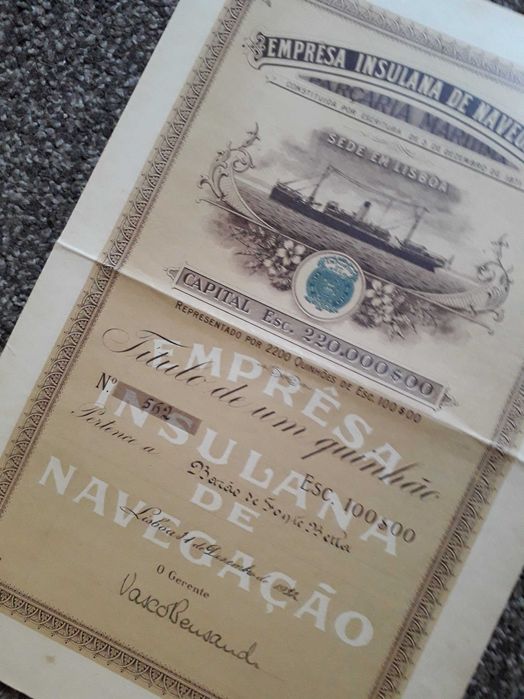 Empresa Insulana de Navegação e Carregadores Açoreanos - documentos