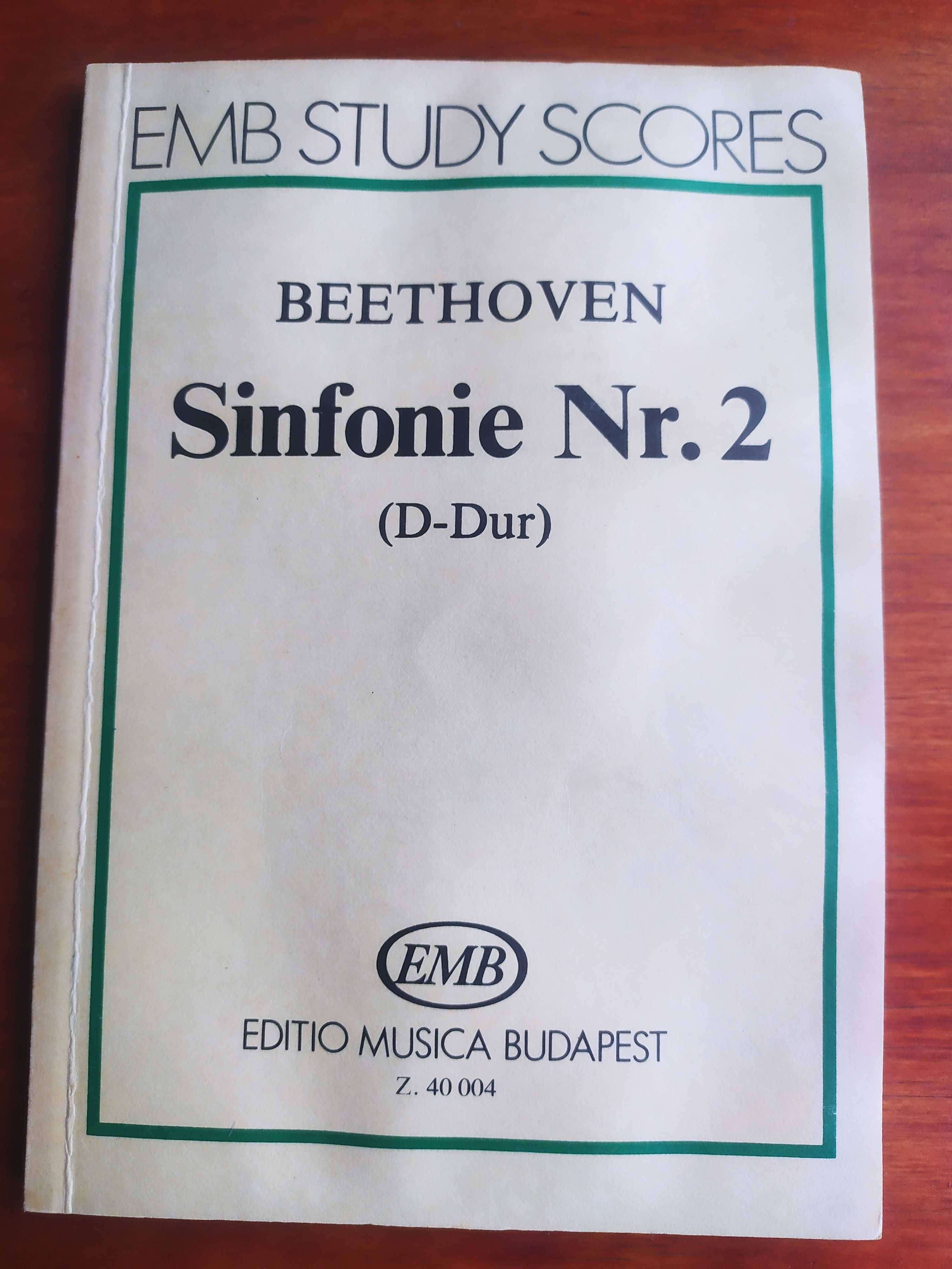 Partytura symfonii 2 ( D - Dur) opus 36 Beethovena