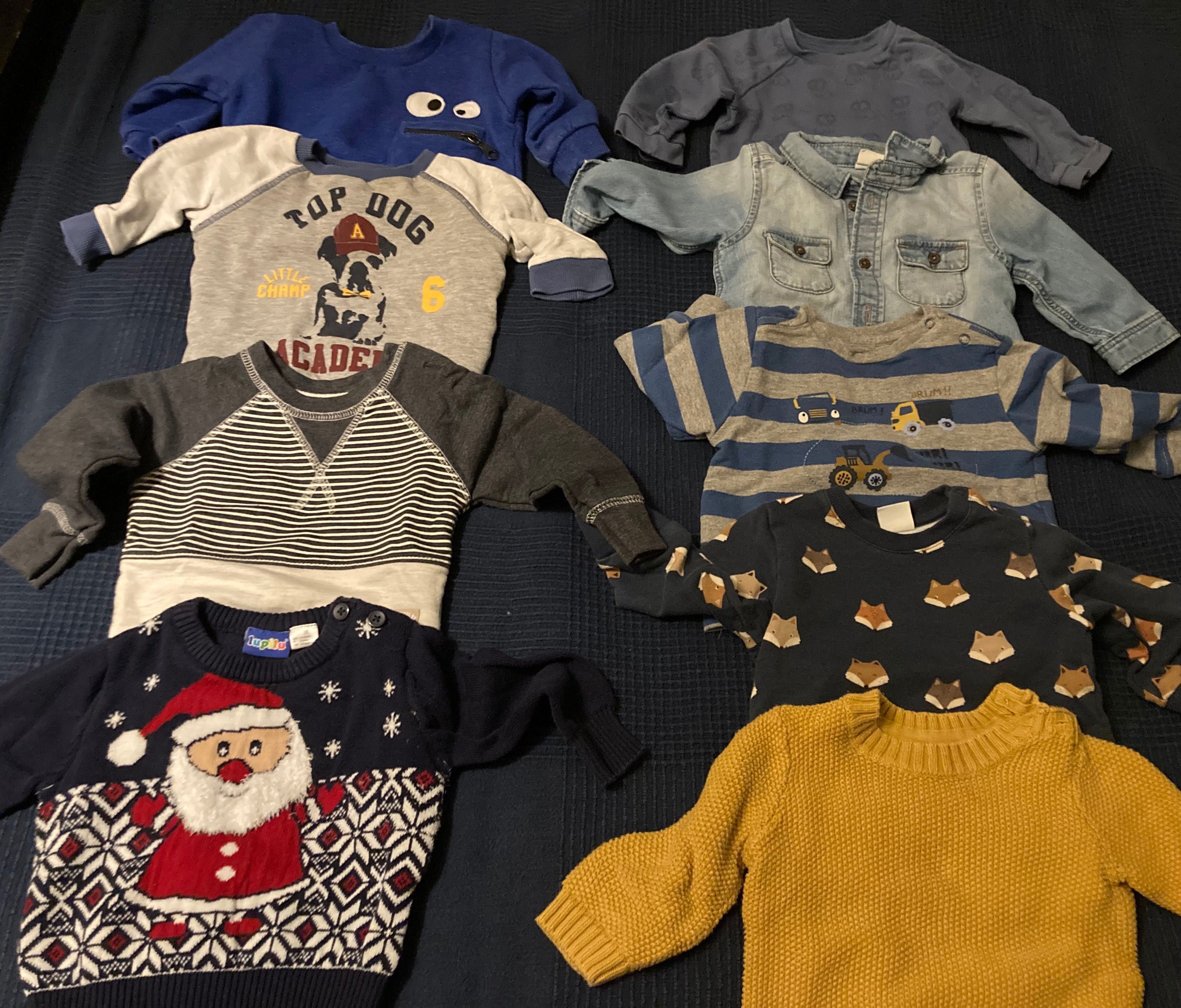 Bluzy i swetry niemowlęce r. 68 -9 szt.
