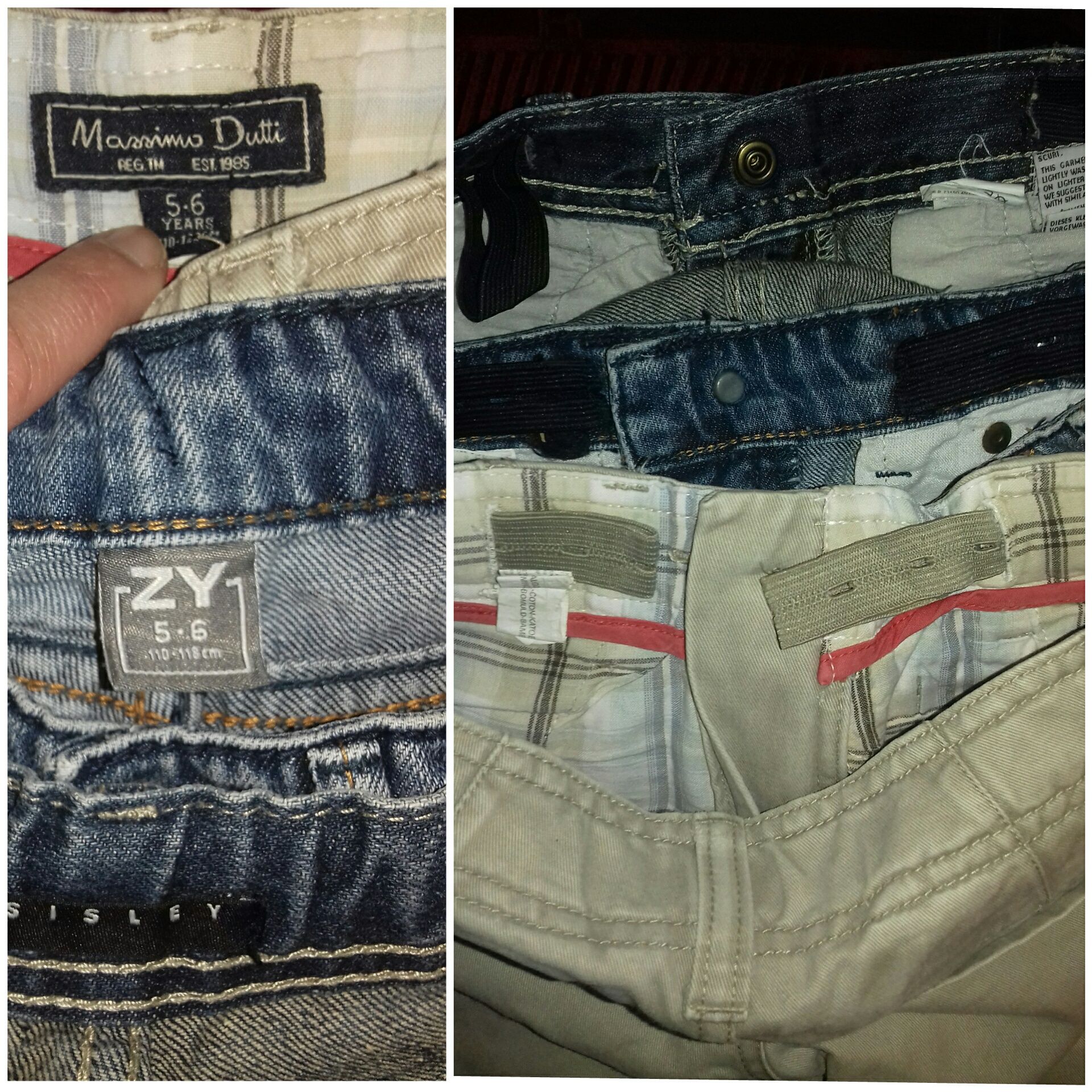 Calças variadas 4/10 anos. Máximo Dutti, Levi's, Benetton, Lefties..