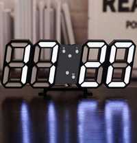 Budzik zegar elektroniczny z alarmem termometrem datownikiem