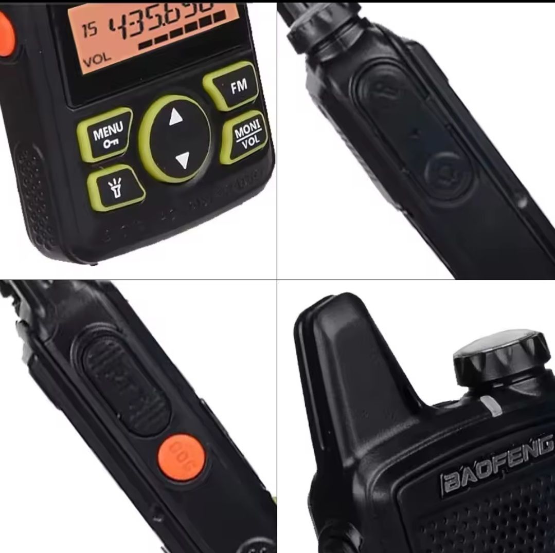 Портативні Рації Baofeng BF-T1 2шт. +радіо + фонарик