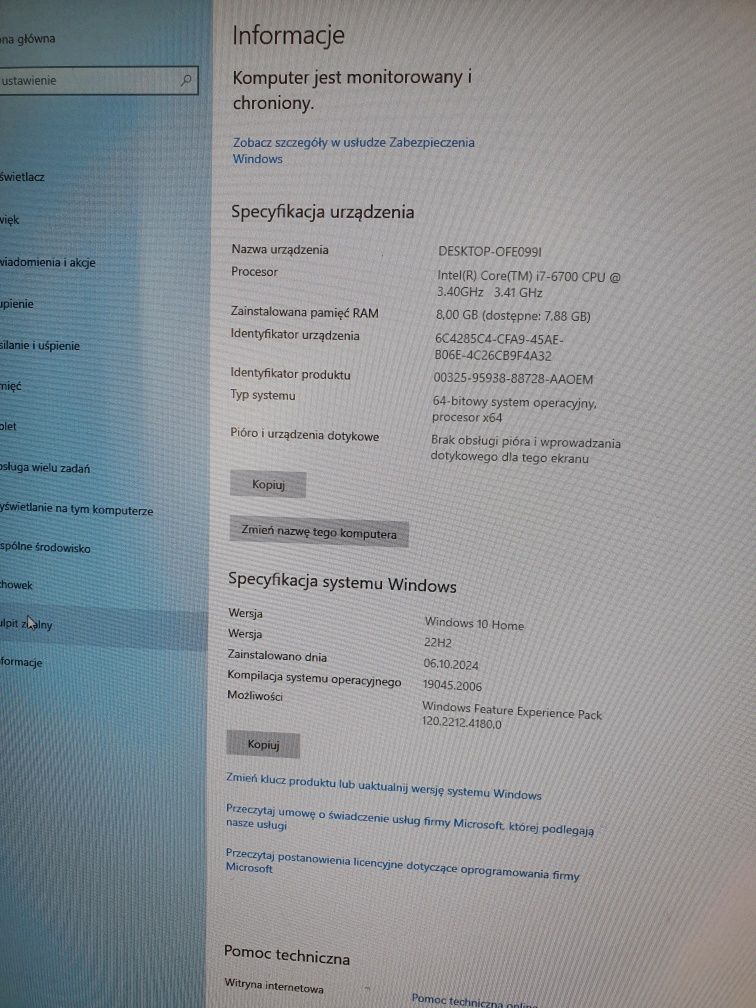 Komputer HP Prodesk 600 G2 i7 6gen