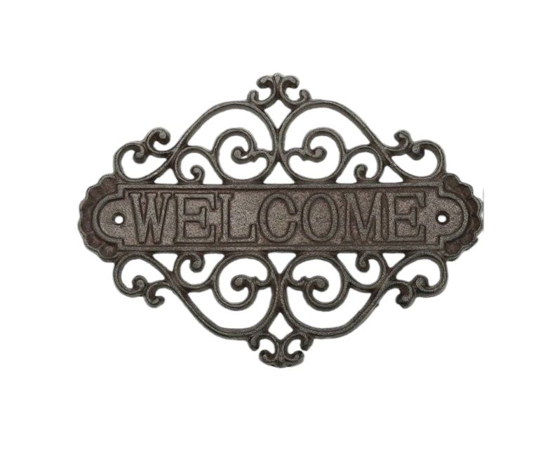 Placa em Ferro Welcome